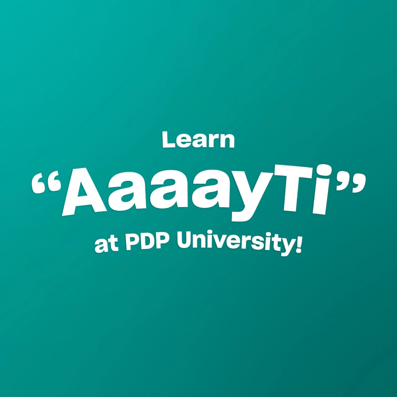 Учись "AaaayTi" в PDP University!
